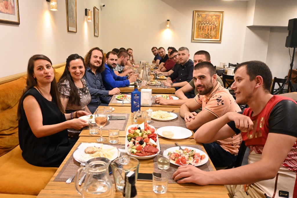 Team dinner in Bansko